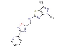 1,3-dimethyl-N-[(3-pyridin-2-yl-1,2,4-oxadiazol-5-yl)methyl]-1H-pyrazolo[3,4-d][1,3]thiazol-5-amine