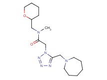 2-[5-(1-azepanylmethyl)-1H-tetrazol-1-yl]-N-methyl-N-(tetrahydro-2H-pyran-2-ylmethyl)acetamide