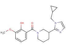 2-({3-[1-(cyclopropylmethyl)-1H-imidazol-2-yl]-1-piperidinyl}carbonyl)-6-methoxyphenol