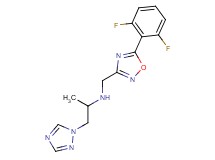 N-{[5-(2,6-difluorophenyl)-1,2,4-oxadiazol-3-yl]methyl}-1-(1H-1,2,4-triazol-1-yl)propan-2-amine