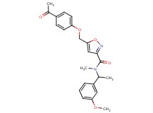 5-[(4-acetylphenoxy)methyl]-N-[1-(3-methoxyphenyl)ethyl]-N-methyl-3-isoxazolecarboxamide