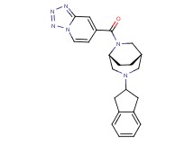 7-{[(1S*,5R*)-3-(2,3-dihydro-1H-inden-2-yl)-3,6-diazabicyclo[3.2.2]non-6-yl]carbonyl}tetrazolo[1,5-a]pyridine