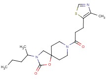 3-(1-methylbutyl)-8-[3-(4-methyl-1,3-thiazol-5-yl)propanoyl]-1-oxa-3,8-diazaspiro[4.5]decan-2-one