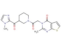 2-methyl-3-(2-{3-[(1-methyl-1H-imidazol-2-yl)carbonyl]-1-piperidinyl}-2-oxoethyl)thieno[2,3-d]pyrimidin-4(3H)-one