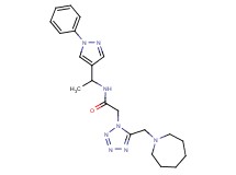 2-[5-(1-azepanylmethyl)-1H-tetrazol-1-yl]-N-[1-(1-phenyl-1H-pyrazol-4-yl)ethyl]acetamide