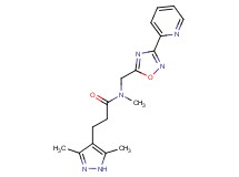 3-(3,5-dimethyl-1H-pyrazol-4-yl)-N-methyl-N-{[3-(2-pyridinyl)-1,2,4-oxadiazol-5-yl]methyl}propanamide