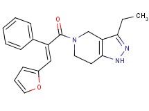 3-ethyl-5-[(2E)-3-(2-furyl)-2-phenylprop-2-enoyl]-4,5,6,7-tetrahydro-1H-pyrazolo[4,3-c]pyridine