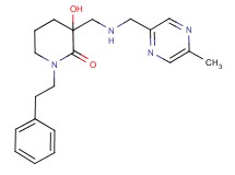 3-hydroxy-3-({[(5-methylpyrazin-2-yl)methyl]amino}methyl)-1-(2-phenylethyl)piperidin-2-one