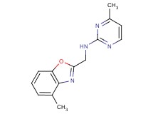 4-methyl-N-[(4-methyl-1,3-benzoxazol-2-yl)methyl]pyrimidin-2-amine