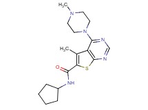 N-cyclopentyl-5-methyl-4-(4-methyl-1-piperazinyl)thieno[2,3-d]pyrimidine-6-carboxamide