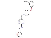 5-{[4-(3-methylphenoxy)-1-piperidinyl]methyl}-N-(tetrahydro-2-furanylmethyl)-2-pyrimidinamine