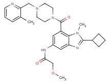 N-[2-cyclobutyl-1-methyl-7-({4-[(3-methyl-2-pyridinyl)methyl]-1-piperazinyl}carbonyl)-1H-benzimidazol-5-yl]-2-methoxyacetamide