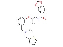 N-[2-(3-{[methyl(2-thienylmethyl)amino]methyl}phenoxy)propyl]-1,3-benzodioxole-5-carboxamide