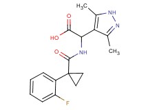 (3,5-dimethyl-1H-pyrazol-4-yl)({[1-(2-fluorophenyl)cyclopropyl]carbonyl}amino)acetic acid