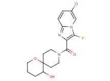 9-[(6-chloro-3-fluoroimidazo[1,2-a]pyridin-2-yl)carbonyl]-1-oxa-9-azaspiro[5.5]undecan-5-ol