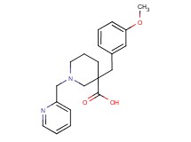 3-(3-methoxybenzyl)-1-(pyridin-2-ylmethyl)piperidine-3-carboxylic acid