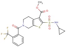 methyl 2-[(cyclopropylamino)sulfonyl]-6-[2-(trifluoromethyl)benzoyl]-4,5,6,7-tetrahydrothieno[2,3-c]pyridine-3-carboxylate