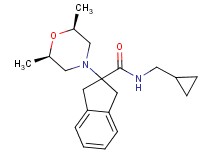 N-(cyclopropylmethyl)-2-[(2R*,6S*)-2,6-dimethyl-4-morpholinyl]-2-indanecarboxamide
