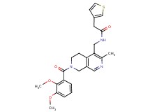 N-{[7-(2,3-dimethoxybenzoyl)-3-methyl-5,6,7,8-tetrahydro-2,7-naphthyridin-4-yl]methyl}-2-(3-thienyl)acetamide