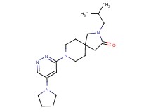 2-isobutyl-8-[5-(1-pyrrolidinyl)-3-pyridazinyl]-2,8-diazaspiro[4.5]decan-3-one