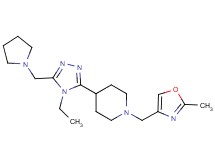 4-[4-ethyl-5-(pyrrolidin-1-ylmethyl)-4H-1,2,4-triazol-3-yl]-1-[(2-methyl-1,3-oxazol-4-yl)methyl]piperidine