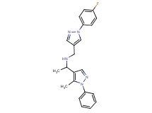 N-{[1-(4-fluorophenyl)-1H-pyrazol-4-yl]methyl}-1-(5-methyl-1-phenyl-1H-pyrazol-4-yl)ethanamine