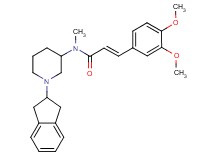 (2E)-N-[1-(2,3-dihydro-1H-inden-2-yl)-3-piperidinyl]-3-(3,4-dimethoxyphenyl)-N-methylacrylamide