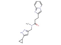 N-[(5-cyclopropyl-1H-pyrazol-3-yl)methyl]-3-imidazo[1,2-a]pyridin-2-yl-N-methylpropanamide
