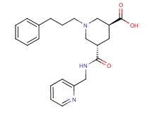(3S*,5S*)-1-(3-phenylpropyl)-5-{[(2-pyridinylmethyl)amino]carbonyl}-3-piperidinecarboxylic acid