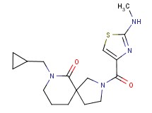 7-(cyclopropylmethyl)-2-{[2-(methylamino)-1,3-thiazol-4-yl]carbonyl}-2,7-diazaspiro[4.5]decan-6-one