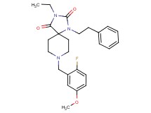 3-ethyl-8-(2-fluoro-5-methoxybenzyl)-1-(2-phenylethyl)-1,3,8-triazaspiro[4.5]decane-2,4-dione