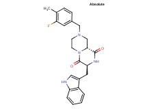 (3S,9aR)-8-(3-fluoro-4-methylbenzyl)-3-(1H-indol-3-ylmethyl)tetrahydro-2H-pyrazino[1,2-a]pyrazine-1,4(3H,6H)-dione