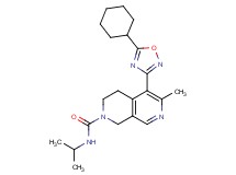 5-(5-cyclohexyl-1,2,4-oxadiazol-3-yl)-N-isopropyl-6-methyl-3,4-dihydro-2,7-naphthyridine-2(1H)-carboxamide