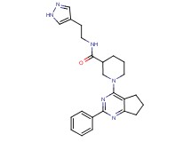 1-(2-phenyl-6,7-dihydro-5H-cyclopenta[d]pyrimidin-4-yl)-N-[2-(1H-pyrazol-4-yl)ethyl]-3-piperidinecarboxamide