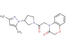 4-{2-[3-(3,5-dimethyl-1H-pyrazol-1-yl)pyrrolidin-1-yl]-2-oxoethyl}-2H-1,4-benzoxazin-3(4H)-one