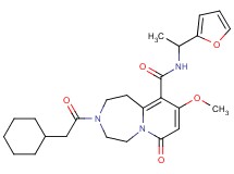 3-(cyclohexylacetyl)-N-[1-(2-furyl)ethyl]-9-methoxy-7-oxo-1,2,3,4,5,7-hexahydropyrido[1,2-d][1,4]diazepine-10-carboxamide