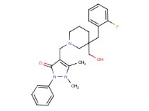 4-{[3-(2-fluorobenzyl)-3-(hydroxymethyl)-1-piperidinyl]methyl}-1,5-dimethyl-2-phenyl-1,2-dihydro-3H-pyrazol-3-one