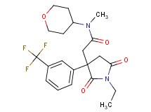 2-{1-ethyl-2,5-dioxo-3-[3-(trifluoromethyl)phenyl]-3-pyrrolidinyl}-N-methyl-N-(tetrahydro-2H-pyran-4-yl)acetamide