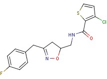 3-chloro-N-{[3-(4-fluorobenzyl)-4,5-dihydro-5-isoxazolyl]methyl}-2-thiophenecarboxamide