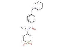 N-(1,1-dioxidotetrahydro-2H-thiopyran-4-yl)-N-methyl-4-(1-piperidinylmethyl)benzamide