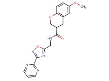 6-methoxy-N-{[3-(2-pyrimidinyl)-1,2,4-oxadiazol-5-yl]methyl}-3-chromanecarboxamide