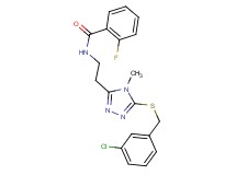 N-(2-{5-[(3-chlorobenzyl)thio]-4-methyl-4H-1,2,4-triazol-3-yl}ethyl)-2-fluorobenzamide