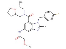 1-(4-fluorobenzyl)-5-[(methoxyacetyl)amino]-N-propyl-N-(tetrahydro-2-furanylmethyl)-1H-benzimidazole-7-carboxamide
