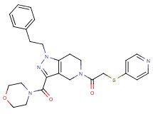 3-(4-morpholinylcarbonyl)-1-(2-phenylethyl)-5-[(4-pyridinylthio)acetyl]-4,5,6,7-tetrahydro-1H-pyrazolo[4,3-c]pyridine