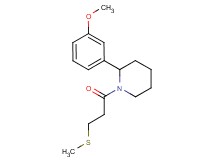 2-(3-methoxyphenyl)-1-[3-(methylthio)propanoyl]piperidine