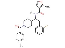 N-{2-(2-fluorophenyl)-1-[1-(4-methylbenzoyl)-4-piperidinyl]ethyl}-N,2-dimethyl-3-furamide