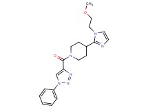 4-[1-(2-methoxyethyl)-1H-imidazol-2-yl]-1-[(1-phenyl-1H-1,2,3-triazol-4-yl)carbonyl]piperidine