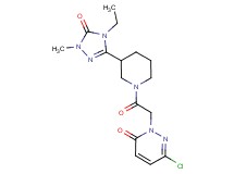 6-chloro-2-{2-[3-(4-ethyl-1-methyl-5-oxo-4,5-dihydro-1H-1,2,4-triazol-3-yl)piperidin-1-yl]-2-oxoethyl}pyridazin-3(2H)-one