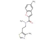 N,5-dimethyl-N-[2-(4-methyl-1,3-thiazol-5-yl)ethyl]-1-benzofuran-2-carboxamide
