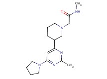 N-methyl-2-{3-[2-methyl-6-(1-pyrrolidinyl)-4-pyrimidinyl]-1-piperidinyl}acetamide